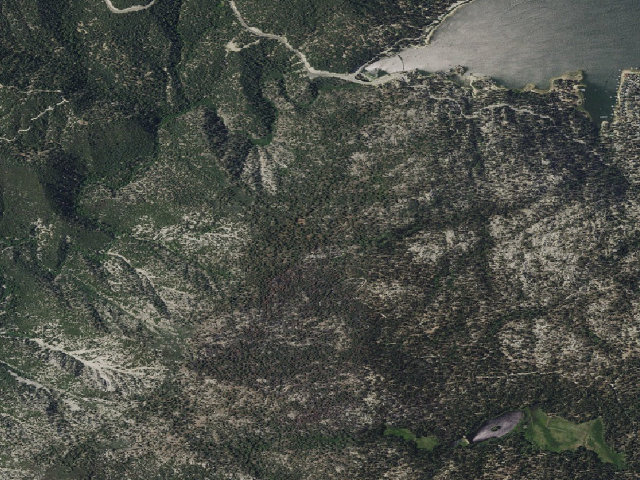 Aerial image of San Bernardino National Forest