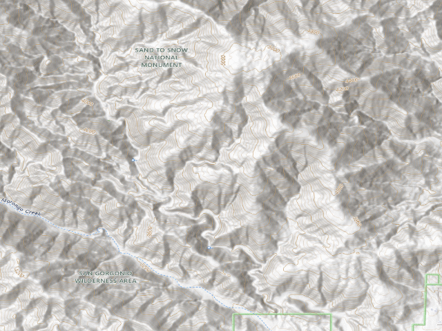 USGS topographic map of San Gorgonio Wilderness