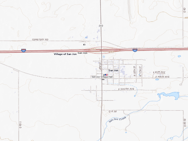 USGS topographic map of San Jon Municipal Park (San Jon)
