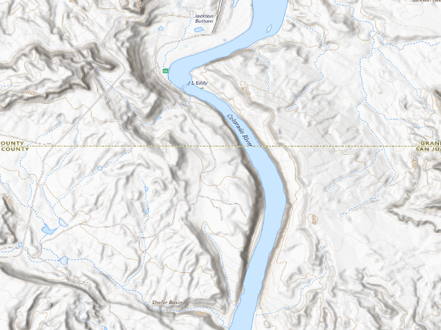 USGS topographic map of San Juan County