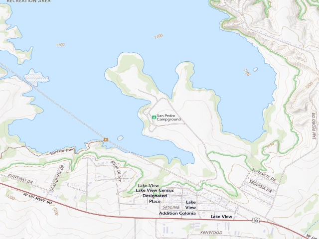 USGS topographic map of San Pedro Campground