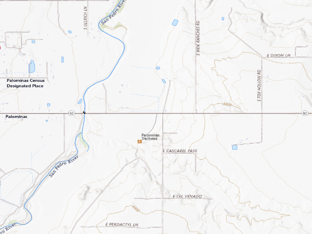 USGS topographic map of San Pedro Riparian National Conservation Area