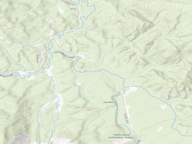 USGS topographic map of Sand Basin 11B