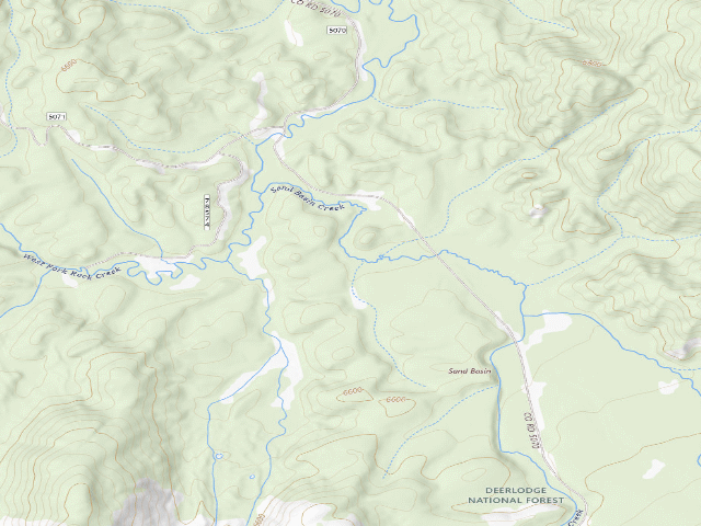 USGS topographic map of Sand Basin 12D