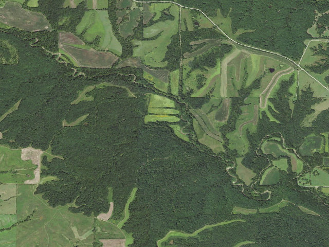 Aerial image of Sand Creek WMA
