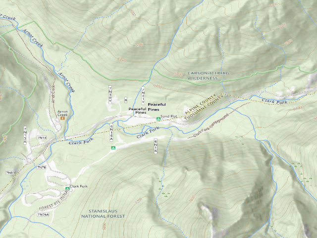 USGS topographic map of Sand Flat