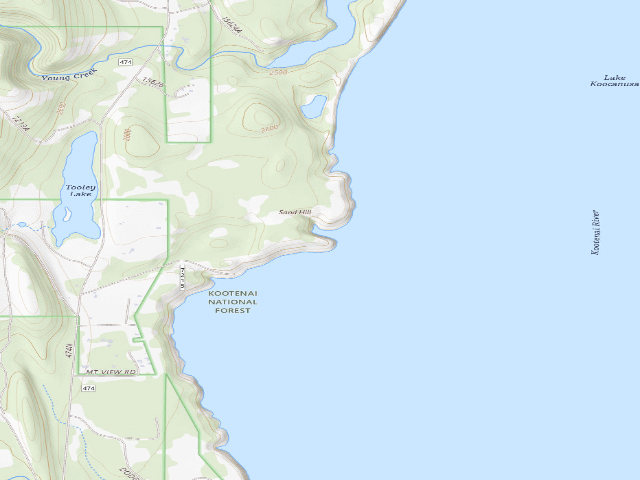 USGS topographic map of Sand Hill Point