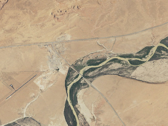 Aerial image of Sand Island Campground