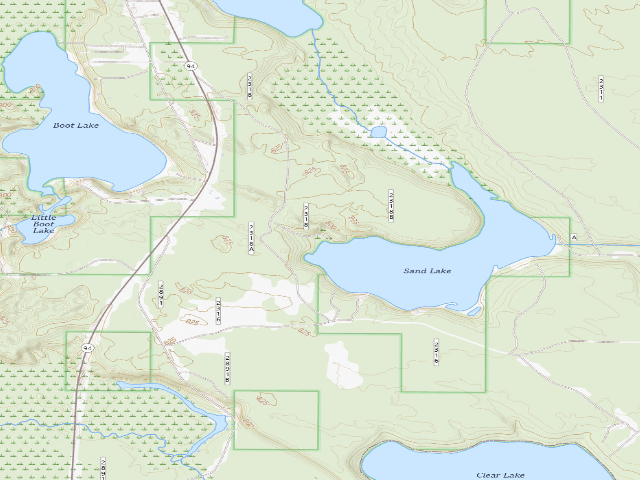 USGS topographic map of Sand Lake Campsite