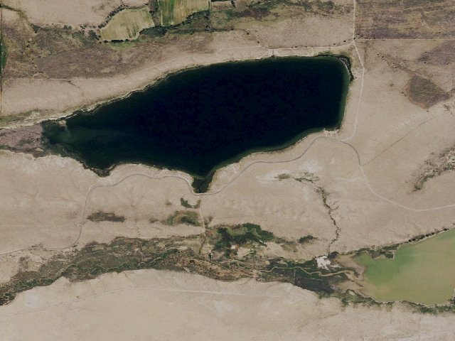 Aerial image of Sand Mesa WHMA — Alkali Bay