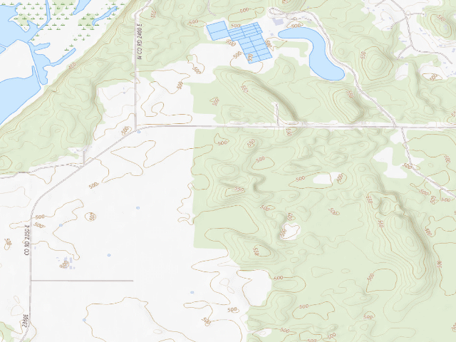 USGS topographic map of Sand Ridge State Forest - Backcountry Site 1