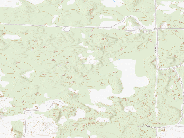 USGS topographic map of Sand Ridge State Forest - Backcountry Site 10