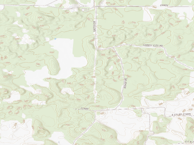 USGS topographic map of Sand Ridge State Forest - Backcountry Site 11