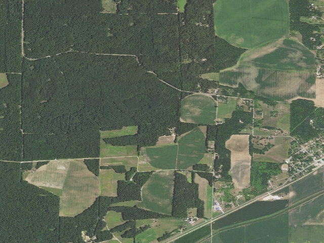 Aerial image of Sand Ridge State Forest - Backcountry Site 12