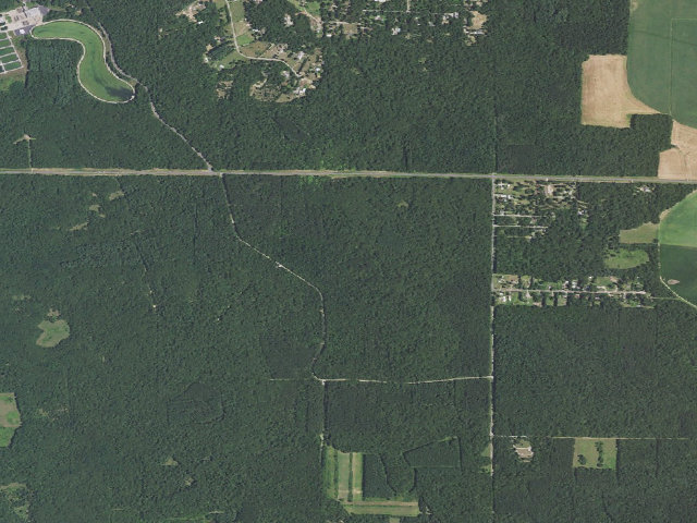 Aerial image of Sand Ridge State Forest - Backcountry Site 2