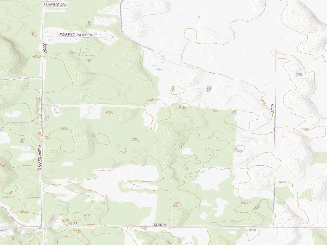 USGS topographic map of Sand Ridge State Forest - Backcountry Site 5