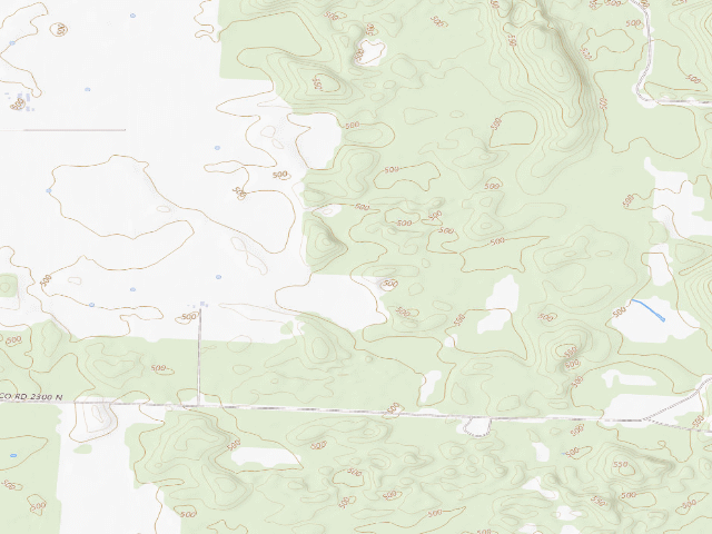 USGS topographic map of Sand Ridge State Forest - Backcountry Site 7