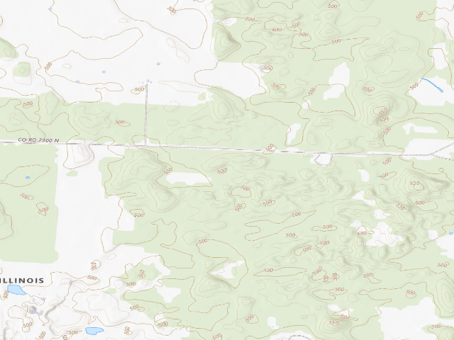 USGS topographic map of Sand Ridge State Forest - Backcountry Site 8