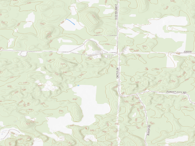 USGS topographic map of Sand Ridge State Forest - Backcountry Site 9