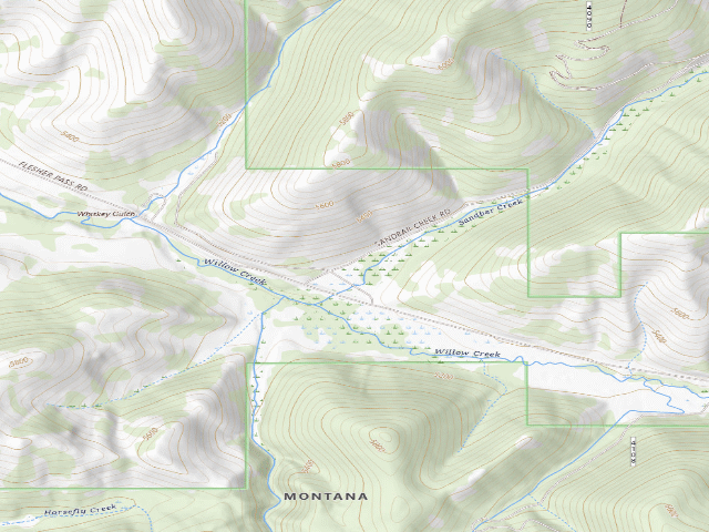 USGS topographic map of Sandbar Crk-Rd 4090-001Aa