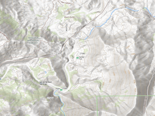 USGS topographic map of Sandy Flat