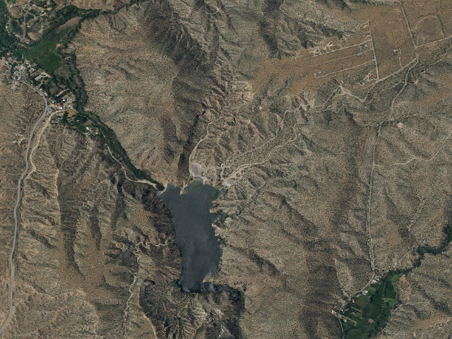 Aerial image of Santa Cruz Lake Recreation Area