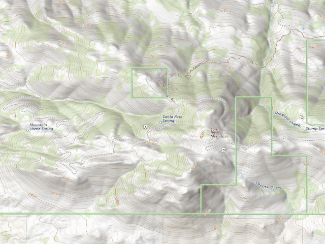 USGS topographic map of Santa Rosa Spring Yellow Post 4