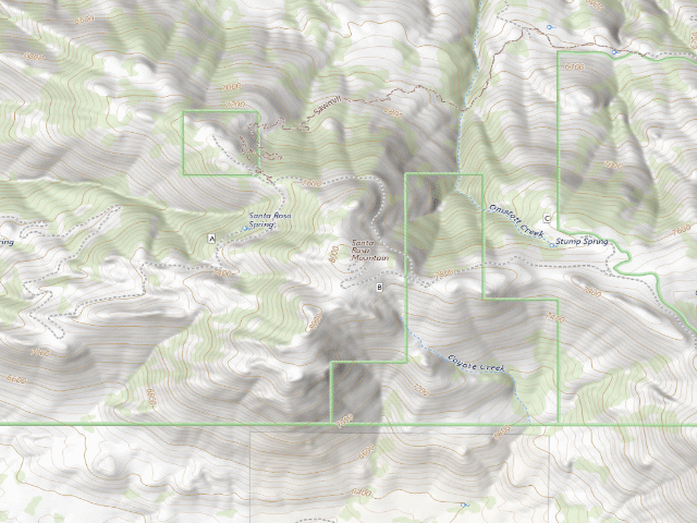 USGS topographic map of Santa Rosa Yellow Post 7