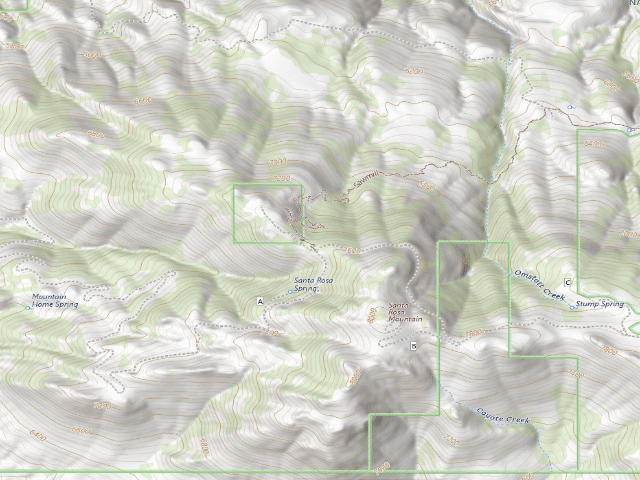 USGS topographic map of Santa Rosa Yellow Post Sites