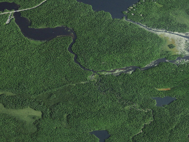 Aerial image of Saranac River Site 2 (Saranac Lakes Wild Forest)