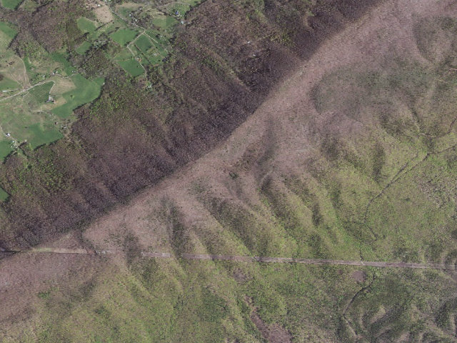 Aerial image of Sarver Hollow A.T. Shelter