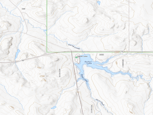 USGS topographic map of Sather Lake
