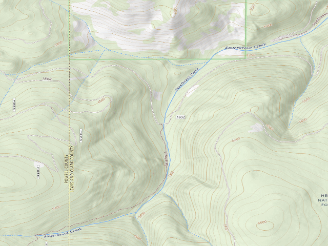 USGS topographic map of Sauerkraut Crk-001