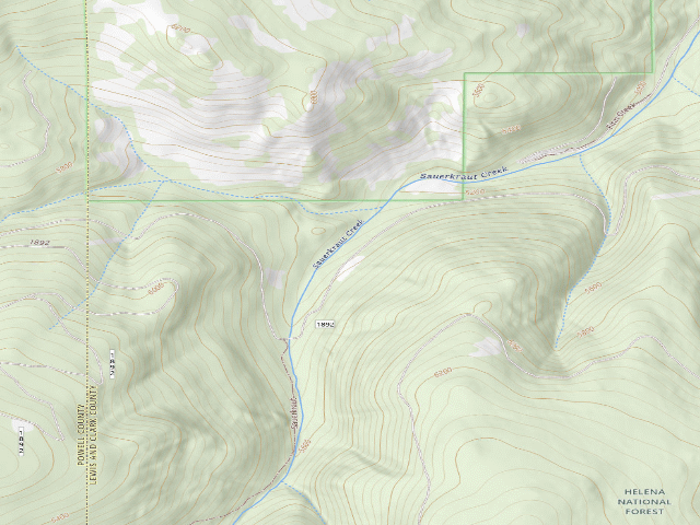 USGS topographic map of Sauerkraut Crk-002