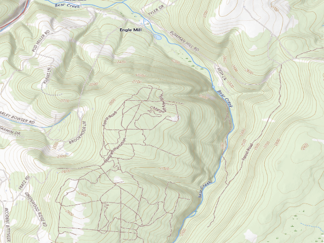 USGS topographic map of Savage River State Forest Margraff Plantation campsite 173