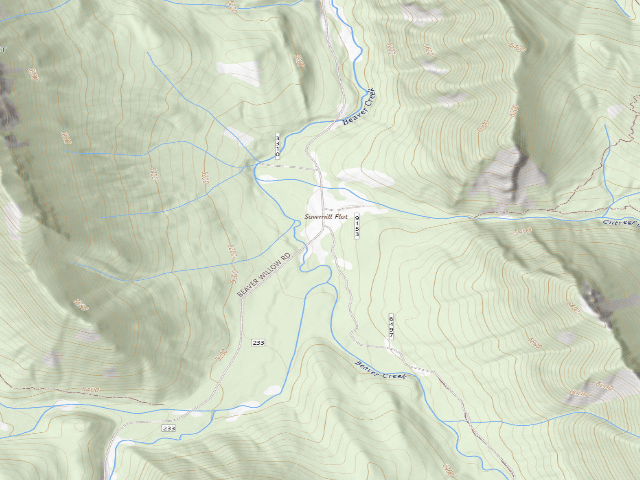 USGS topographic map of Saw Mill Flats -06