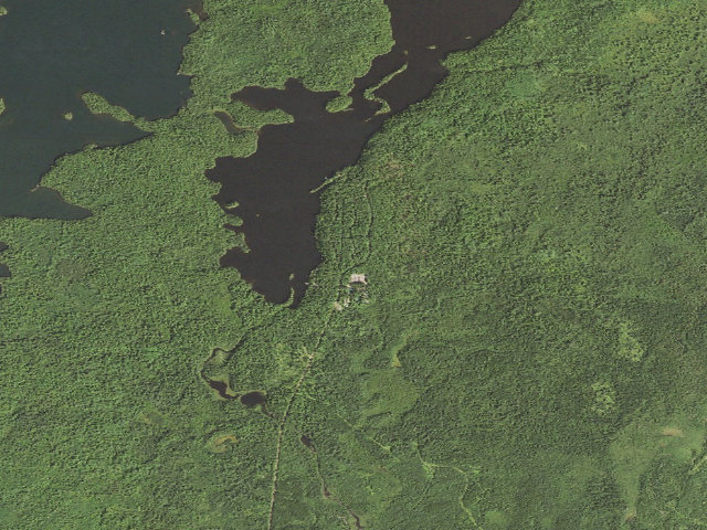 Aerial image of Sawbill Lake Campground