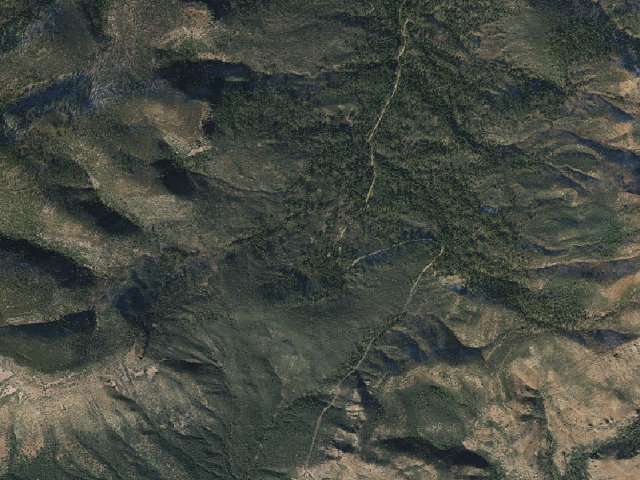 Aerial image of Sawmill Flats Dispersed