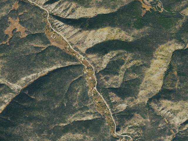 Aerial image of Sawmill Gulch