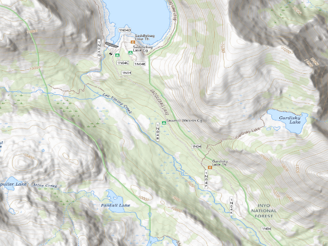 USGS topographic map of Sawmill Walk-In Cg