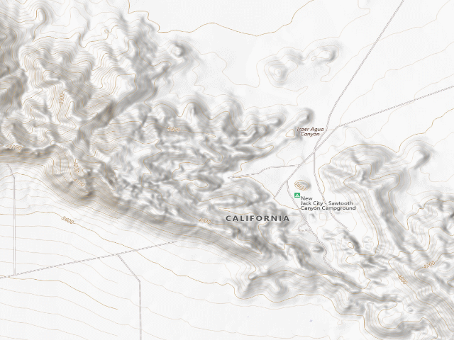USGS topographic map of Sawtooth Mountains Wilderness
