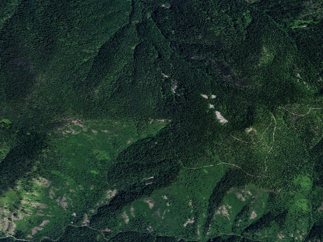 Aerial image of Sawtooth Saddle