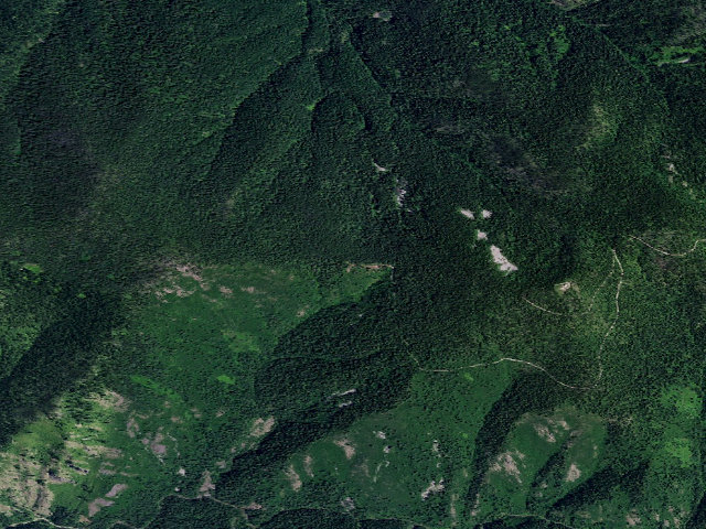 Aerial image of Sawtooth Saddle
