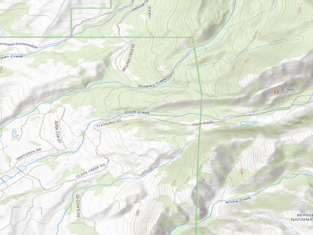 USGS topographic map of Sawtooth Th