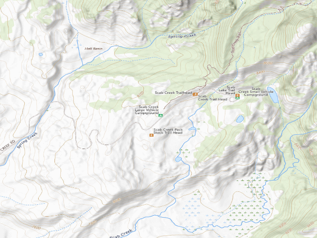 USGS topographic map of Scab Creek Large Vehicle Campground