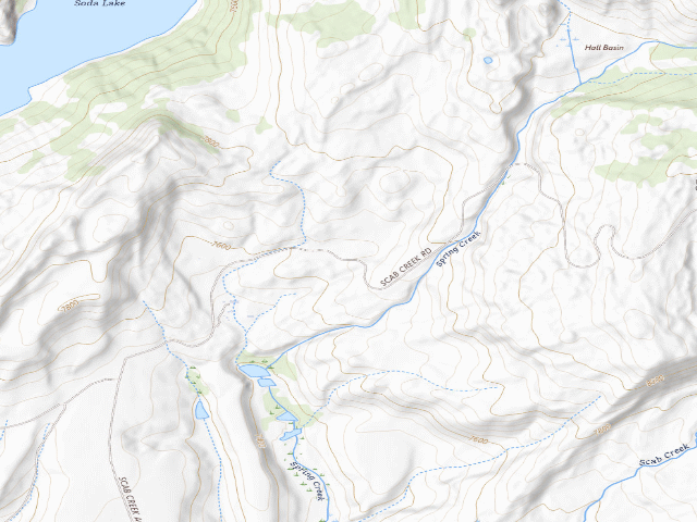 USGS topographic map of Scab Creek Recreation Area