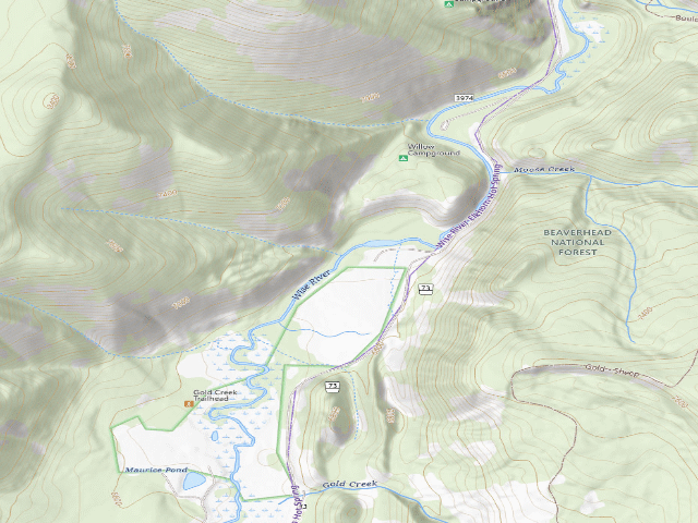 USGS topographic map of Scabby Bark