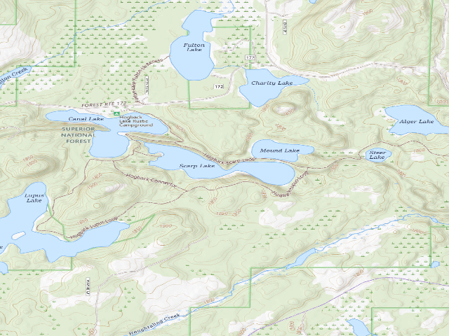 USGS topographic map of Scarp Lake Site #2