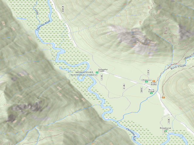 USGS topographic map of Schaefer Creek