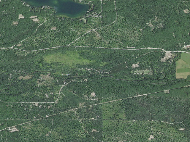 Aerial image of Scheck's Place State Forest Campground